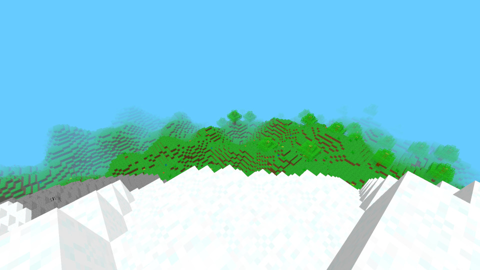 Voxelworld mountain view