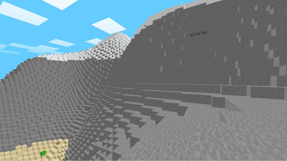 Voxelworld mountain